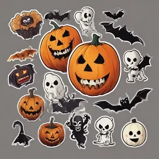 halloween stickers png