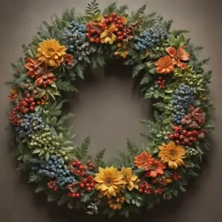 wreath drawing