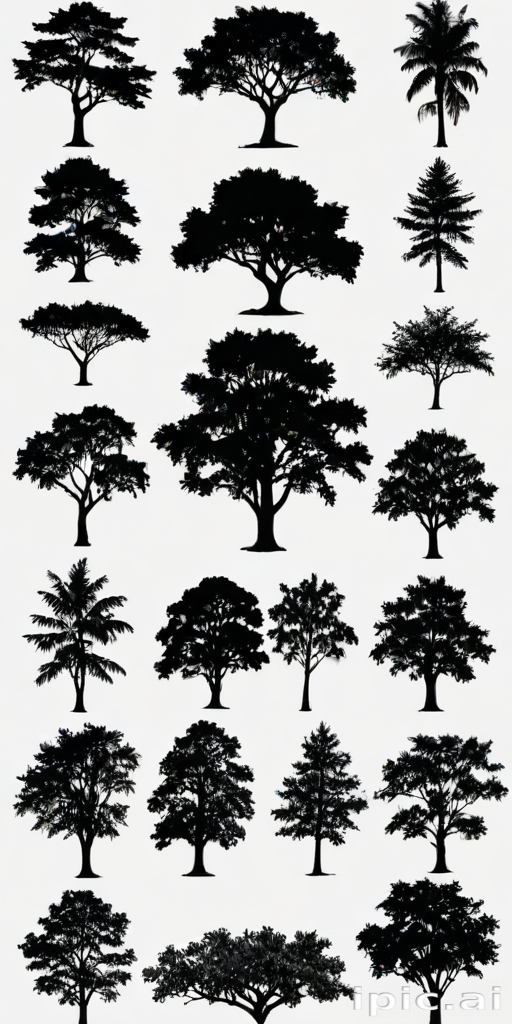 trees silhouette png
