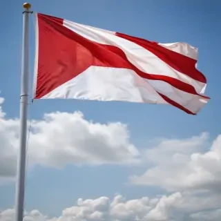 red and white flag