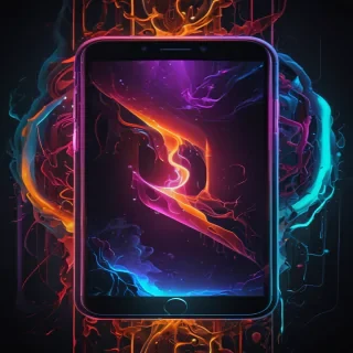 iphone neon wallpaper