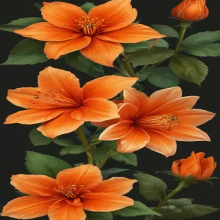 orange flower clipart