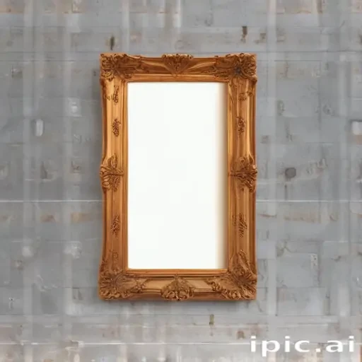 rectangle golden frame png