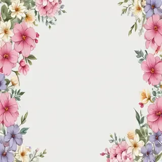 transparent flower border