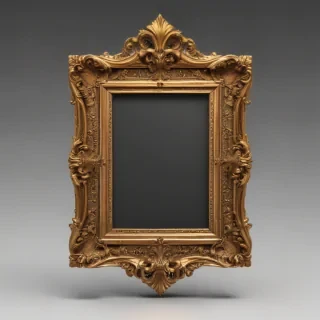 gold frame transparent