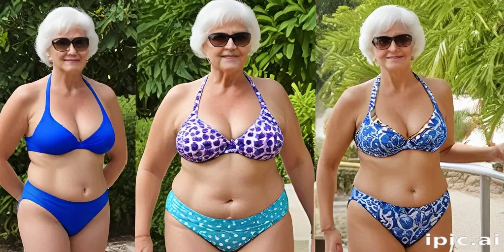fat granny bikini