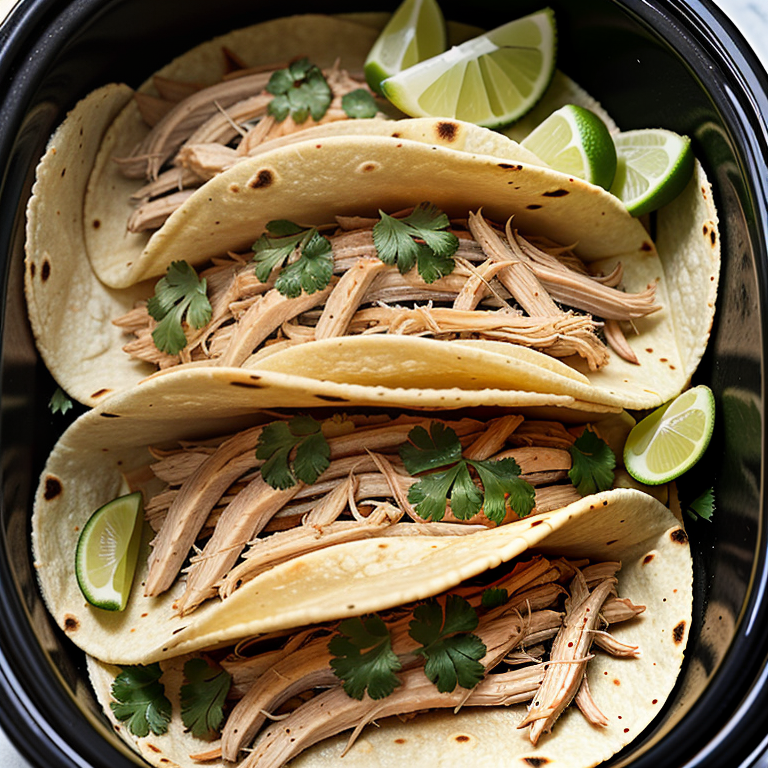 4 ingredient crockpot chicken tacos