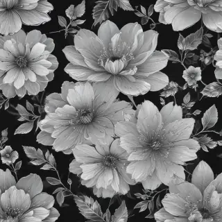 transparent flower outline