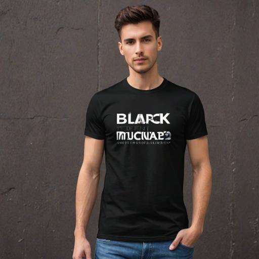 black t-shirt mockup