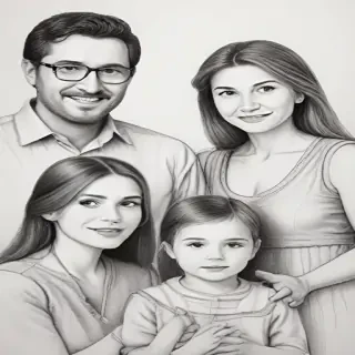 drawings of family