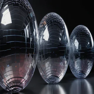 transparent disco balls