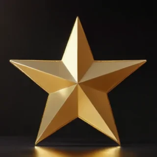transparent gold star