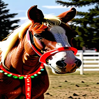 merry christmas horse