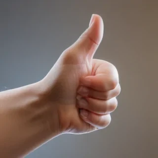 transparent thumbs up