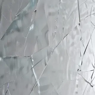 cracked glass transparent