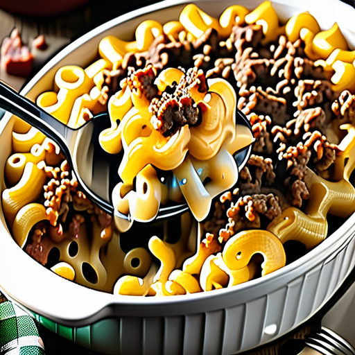 mac & cheese with ground beef