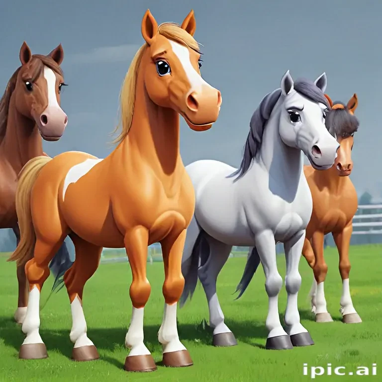 cartoon horses