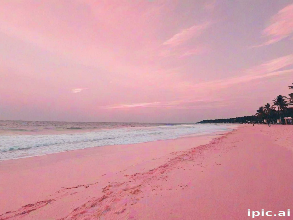 pink beach aesthetic