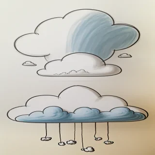 cartoon cloud drawing