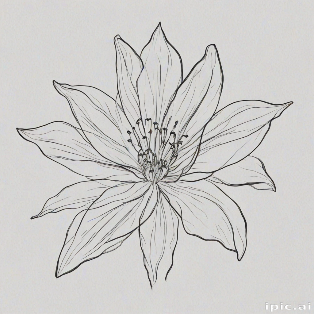 transparent flower outline
