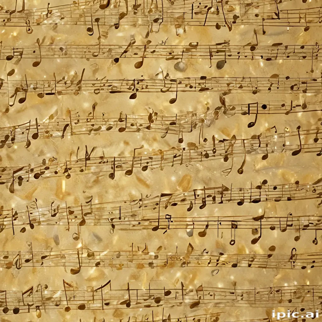 gold music notes