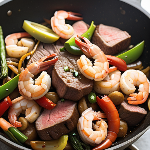 steak and shrimp stir fry