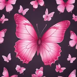 cute pink butterfly wallpaper