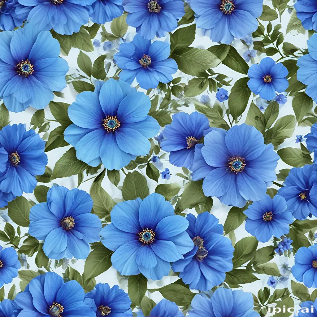 blue flowers transparent background