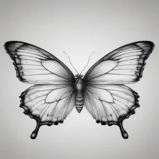 outline drawing of a butterfly