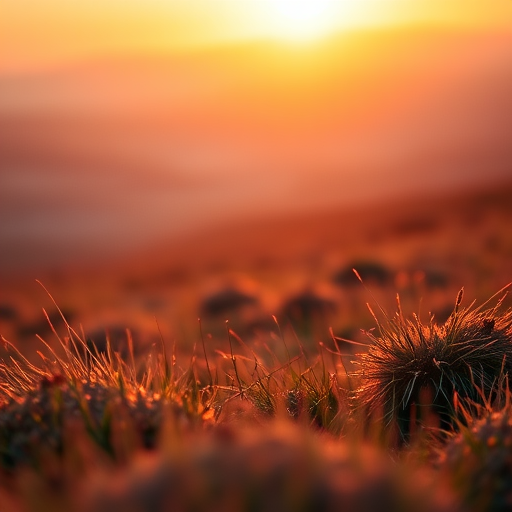 A close-up shot of a serene landscape during golden hour with soft lighting, f/2.8 aperture, ISO 100, 35mm lens, DSLR camera, focusing on vibrant colors and smooth textures.