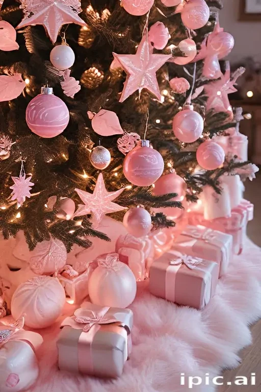 pink christmas aesthetic
