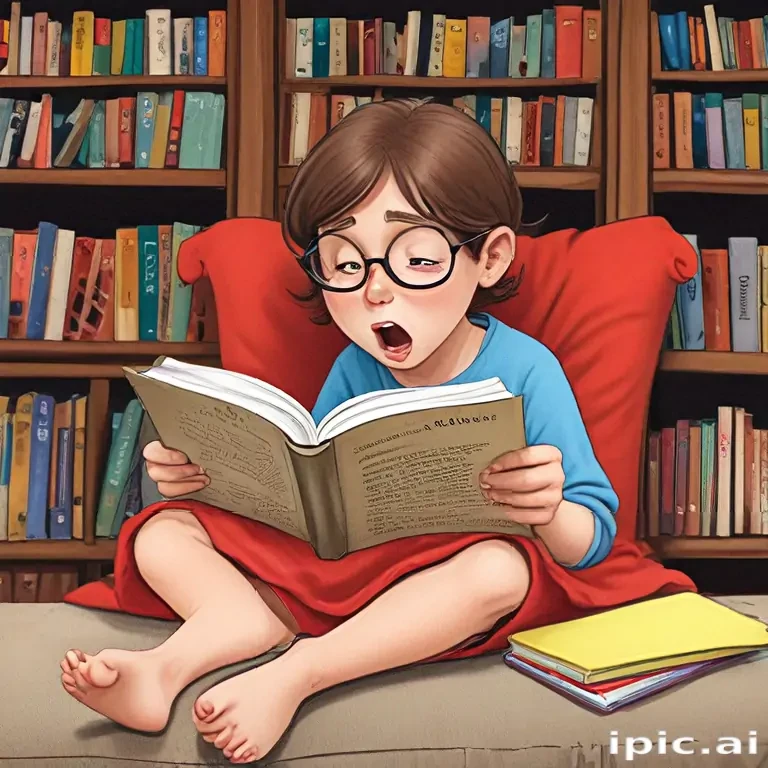 cartoon of reading