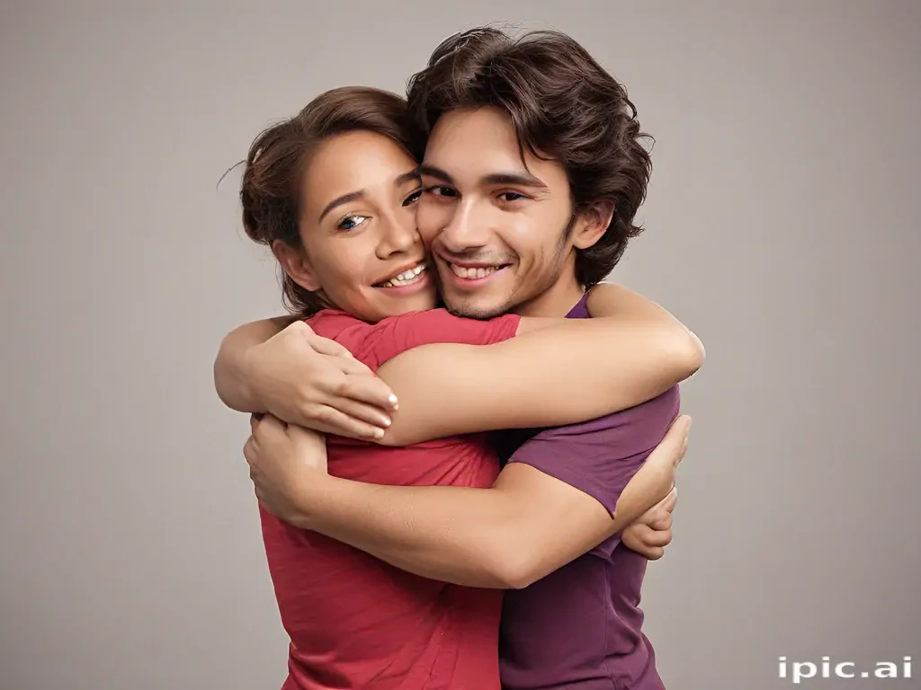 hugging png
