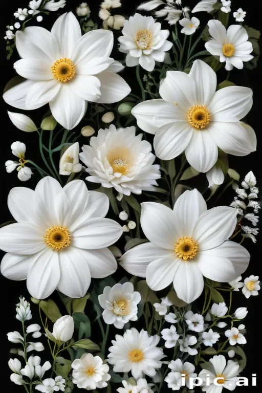 white flowers png transparent