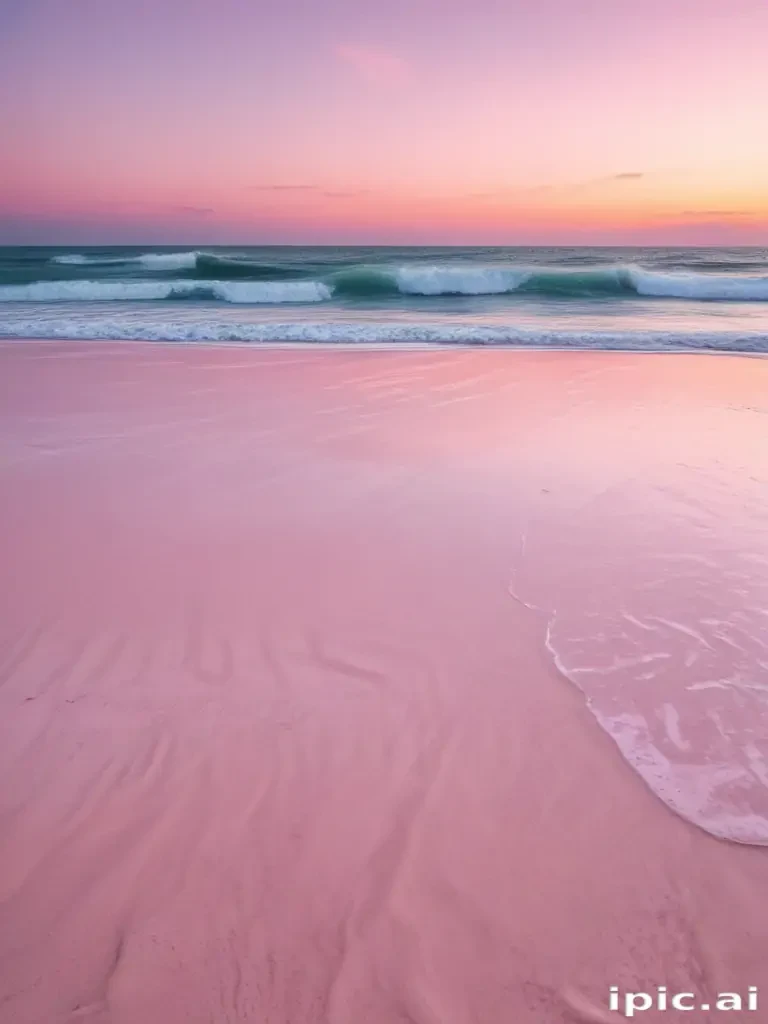 pastel pink beach wallpaper