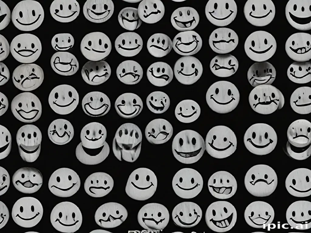 white smiley face black background