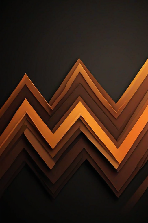create a gradient background with zigzag lines in shades of orange and brown, featuring sharp peaks and valleys, on a black backdrop