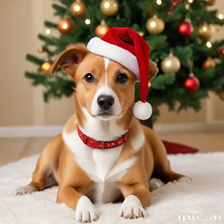 wallpaper christmas dog