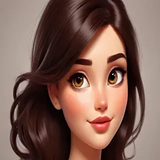 brunette cartoon character