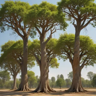 trees no background