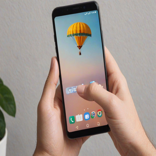 hand holding phone png
