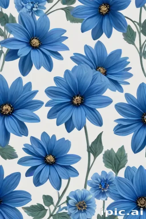 blue flowers transparent