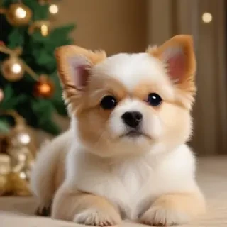 cute christmas dog wallpaper