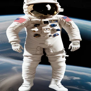 cartoon transparent astronaut suit
