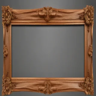wooden picture frame png