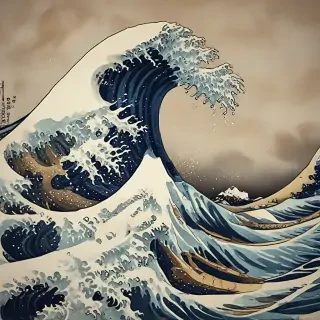 great wave wallpaper