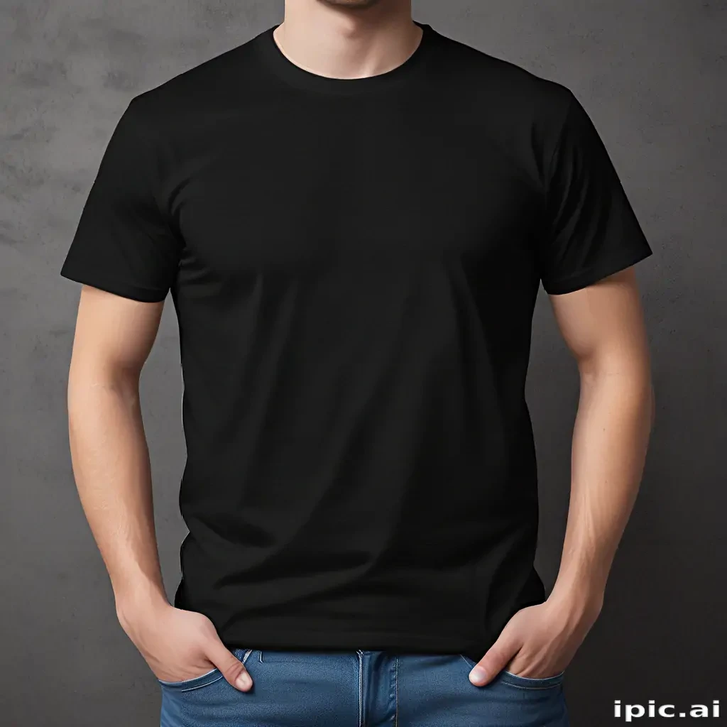 black tee shirt mockup