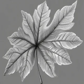 leaf clip art black and white