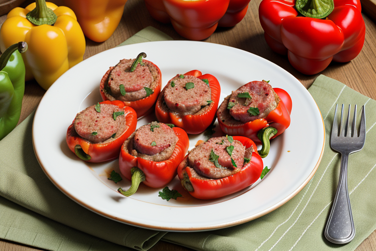 peppers stuffed with italian sausage