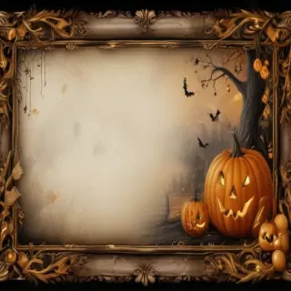 halloween border transparent